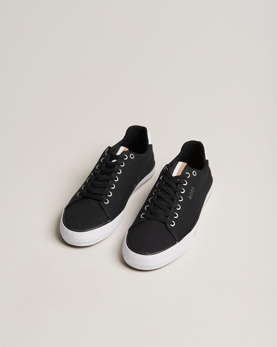 Herren | Aiden Canvas Sneaker Black | BOSS BLACK | Aiden Canvas Sneaker Black