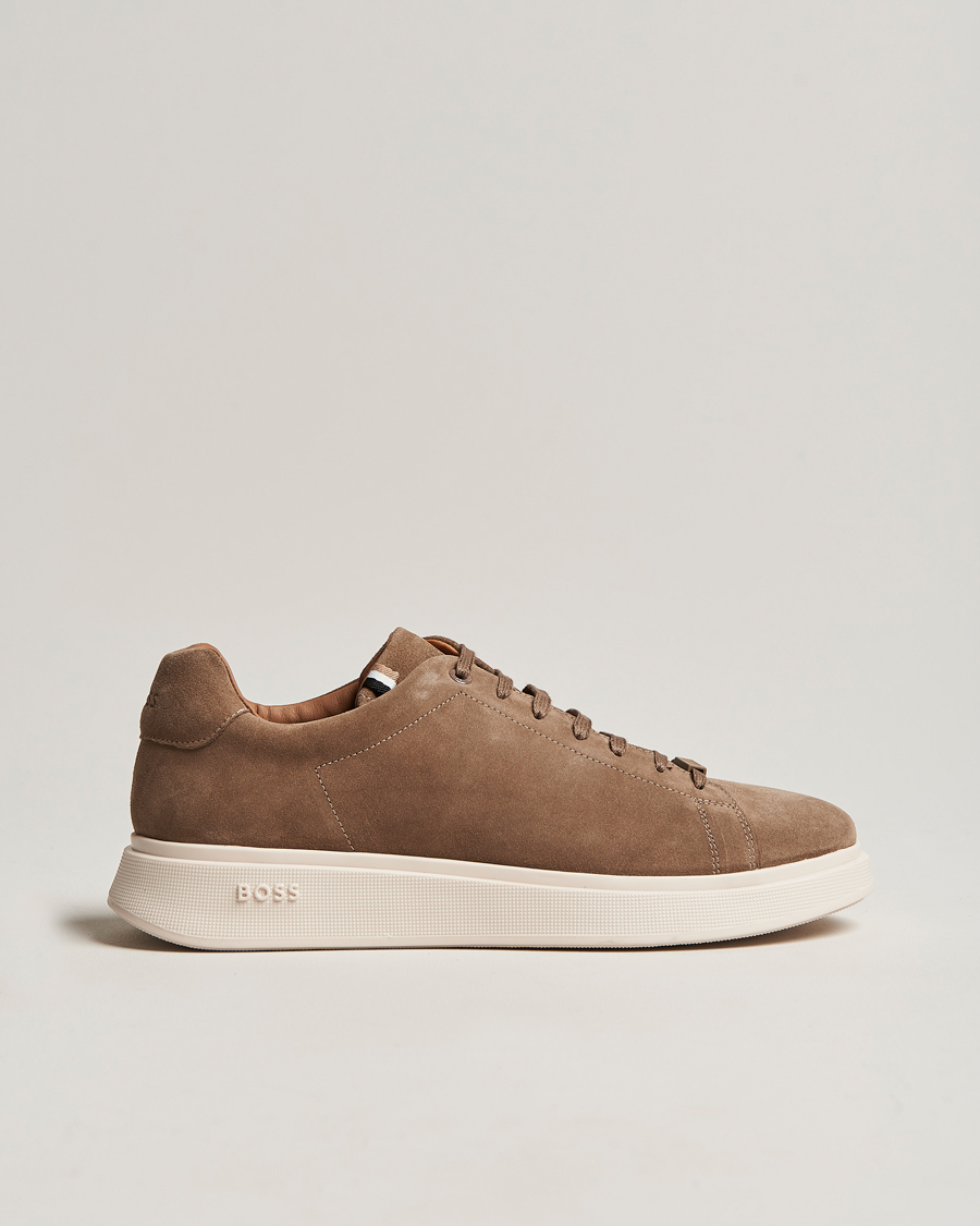 Herren | Bulton Suede Sneaker Medium Beige | BOSS BLACK | Bulton Suede Sneaker Medium Beige
