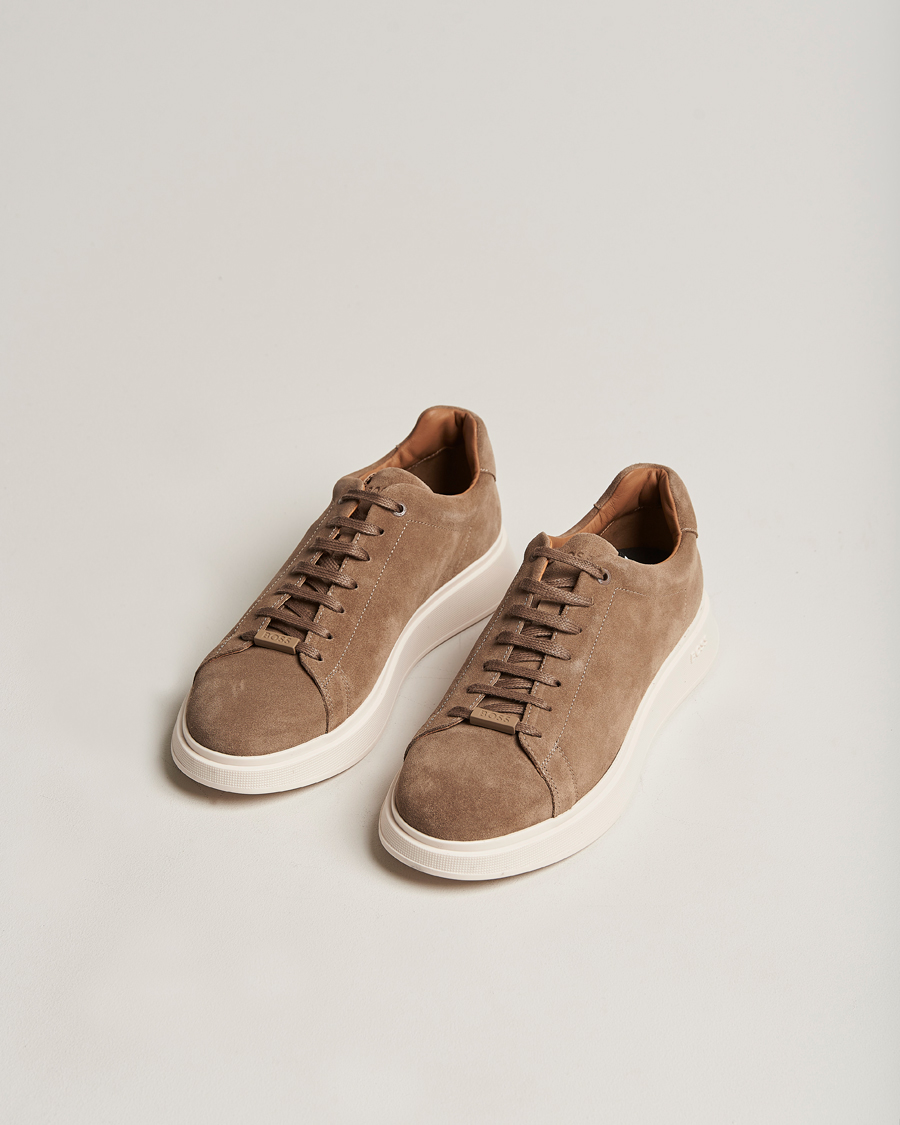 Herren | Bulton Suede Sneaker Medium Beige | BOSS BLACK | Bulton Suede Sneaker Medium Beige