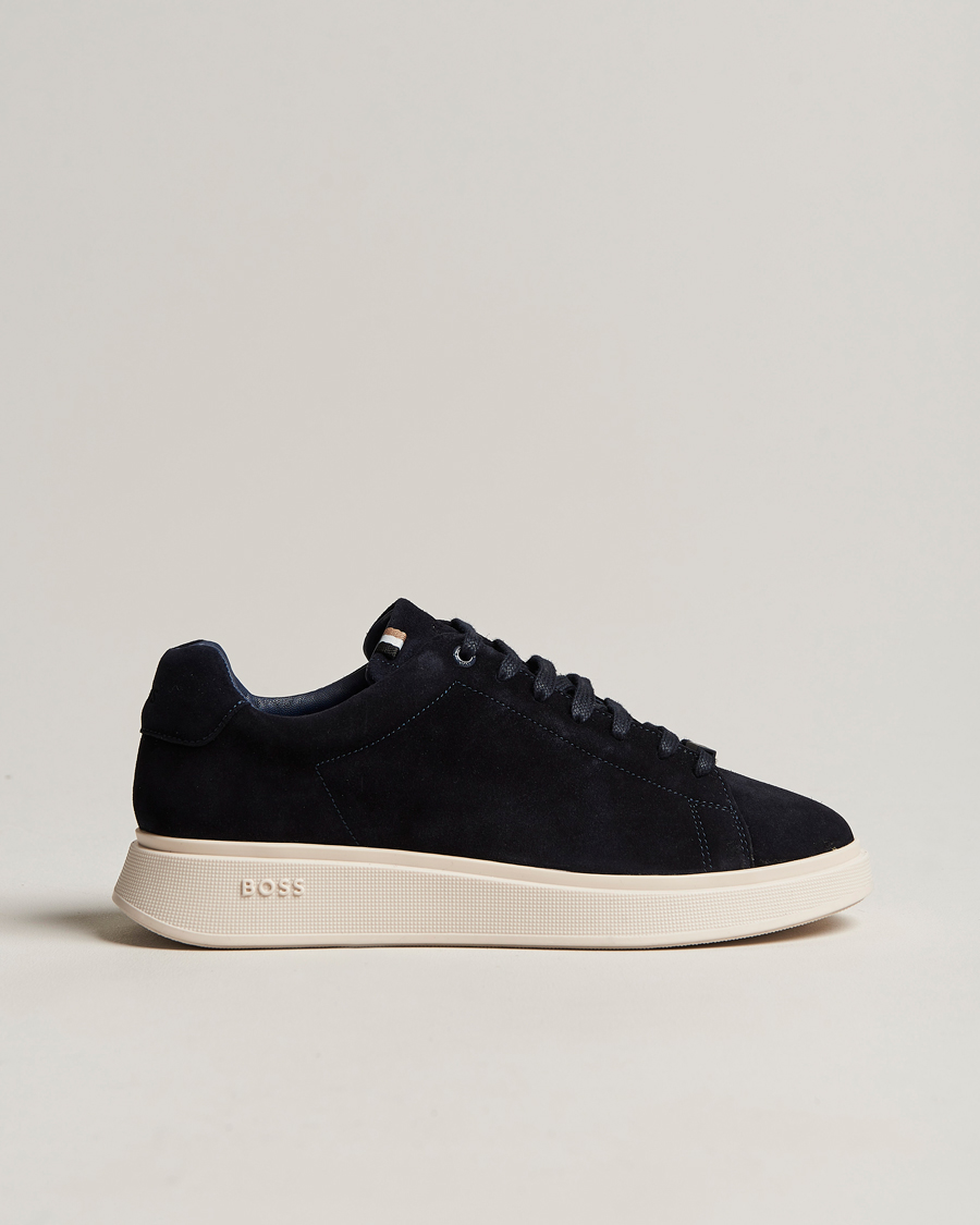 Herren | Bulton Suede Sneaker Dark Blue | BOSS BLACK | Bulton Suede Sneaker Dark Blue
