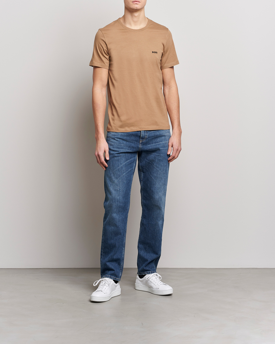 Herren | T-Shirts | BOSS BLACK | 3-Pack Crew Neck T-Shirt Beige/White/Black