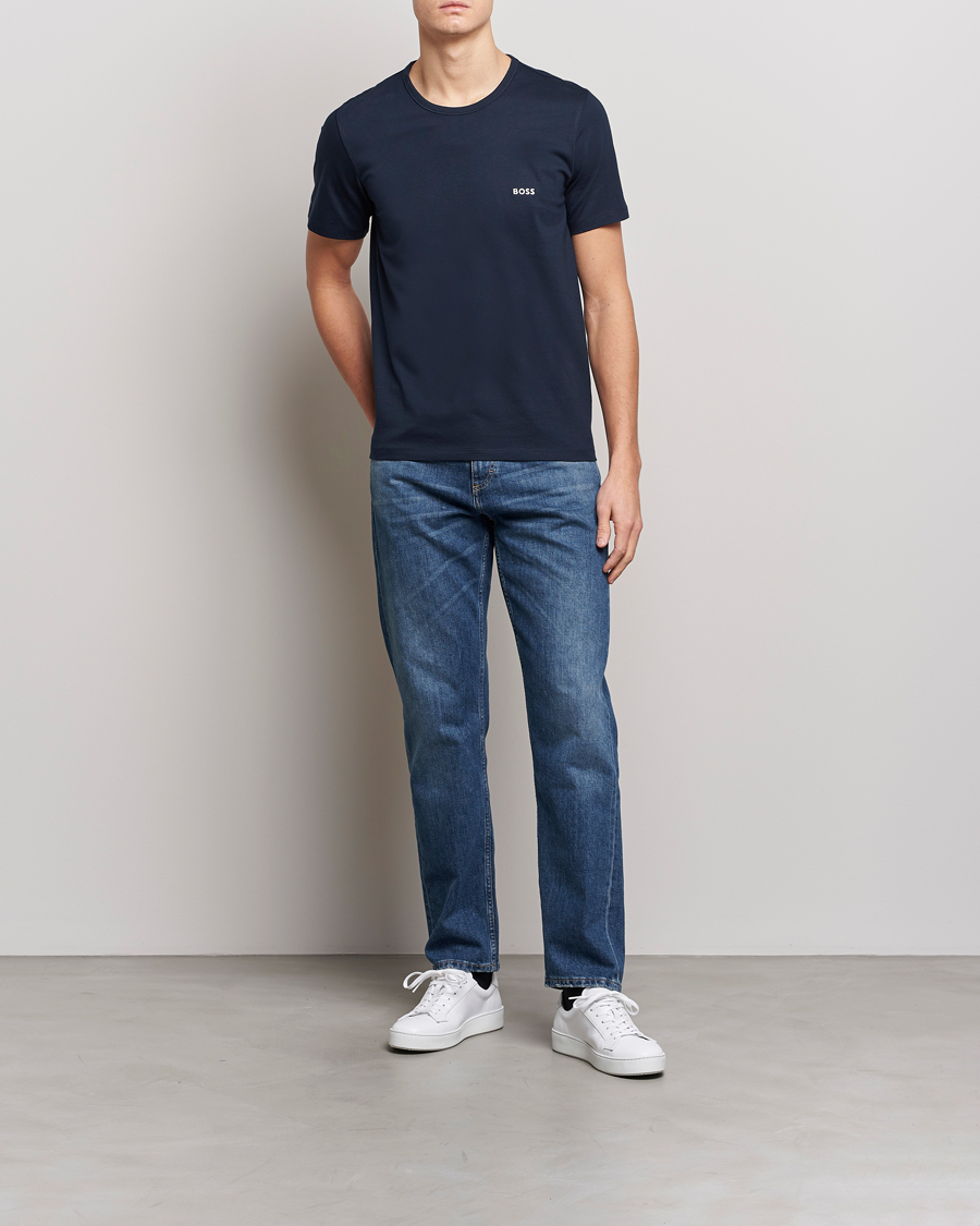 Herren | T-Shirts | BOSS BLACK | 3-Pack Crew Neck T-Shirt Navy/Green/White