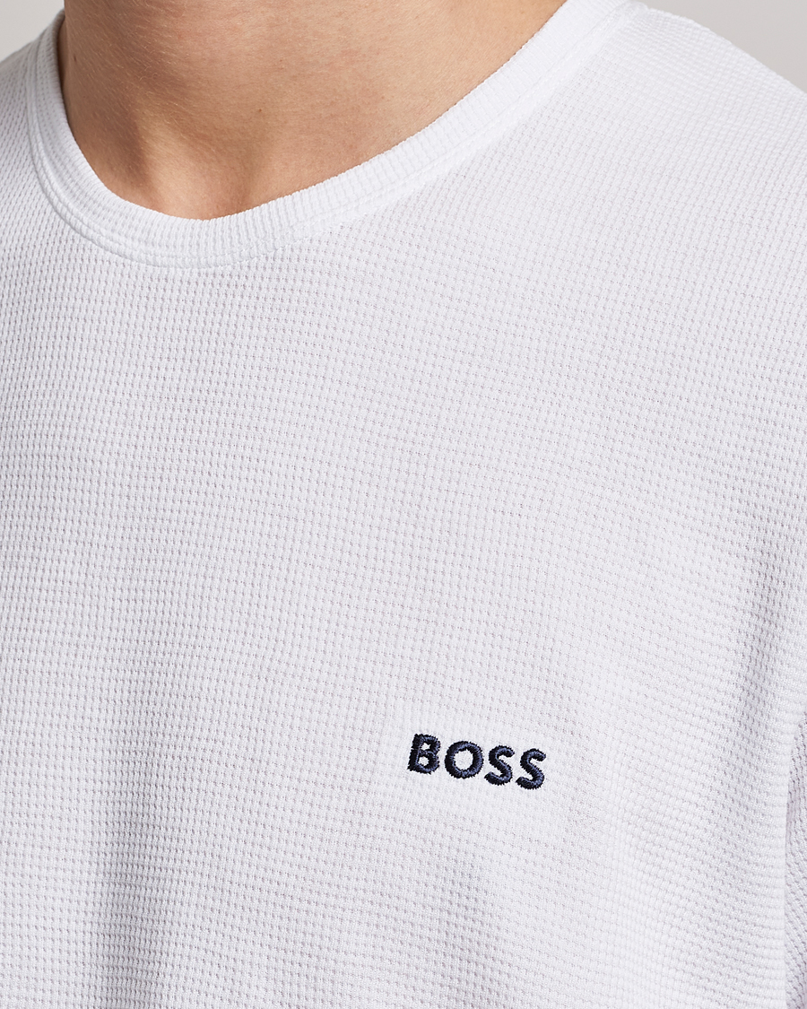 Herren | T-Shirts | BOSS BLACK | Waffle Logo Crew Neck T-Shirt Open White