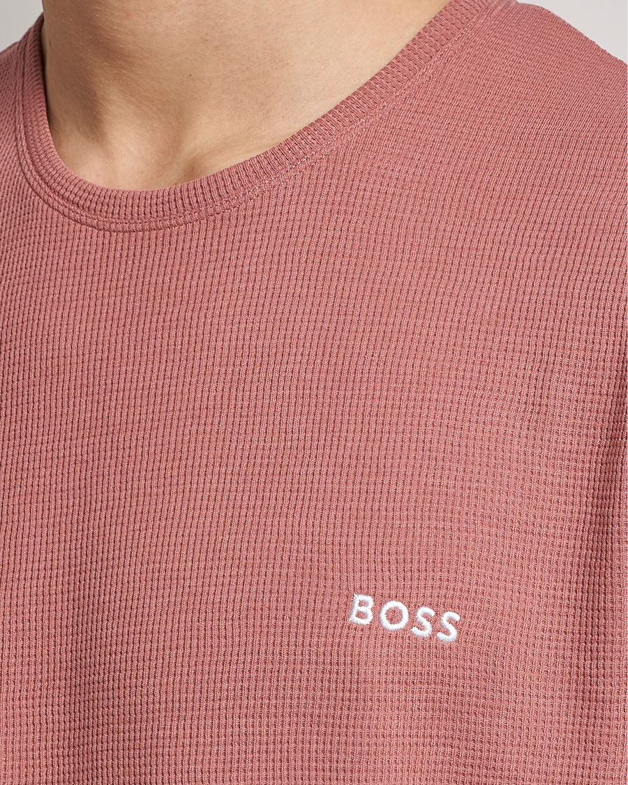 Herren | T-Shirts | BOSS BLACK | Waffle Logo Crew Neck T-Shirt Open Pink