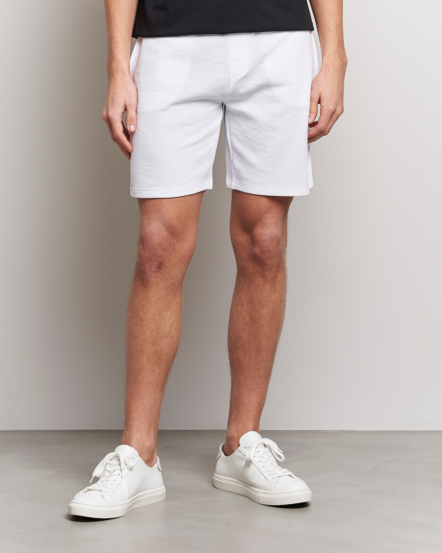 Herren | Shorts | BOSS BLACK | Waffle Logo Shorts Open White