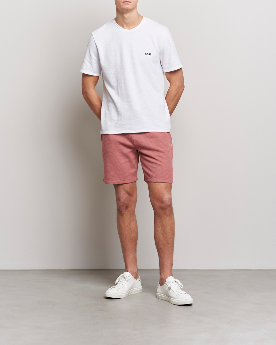Herren | Shorts | BOSS BLACK | Waffle Logo Shorts Open Pink