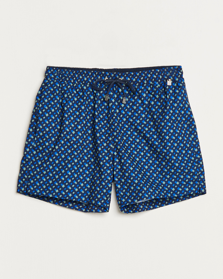 Herren | Badehosen | BOSS BLACK | Manu Monogram Logo Swimshorts Dark Blue
