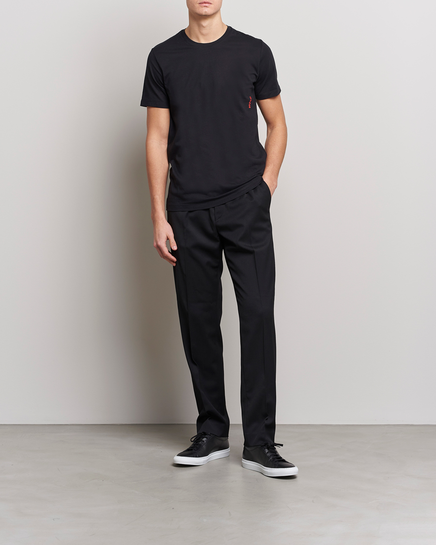 Herren | T-Shirts | HUGO | 2-Pack Logo Crew Neck T-Shirt White/Black