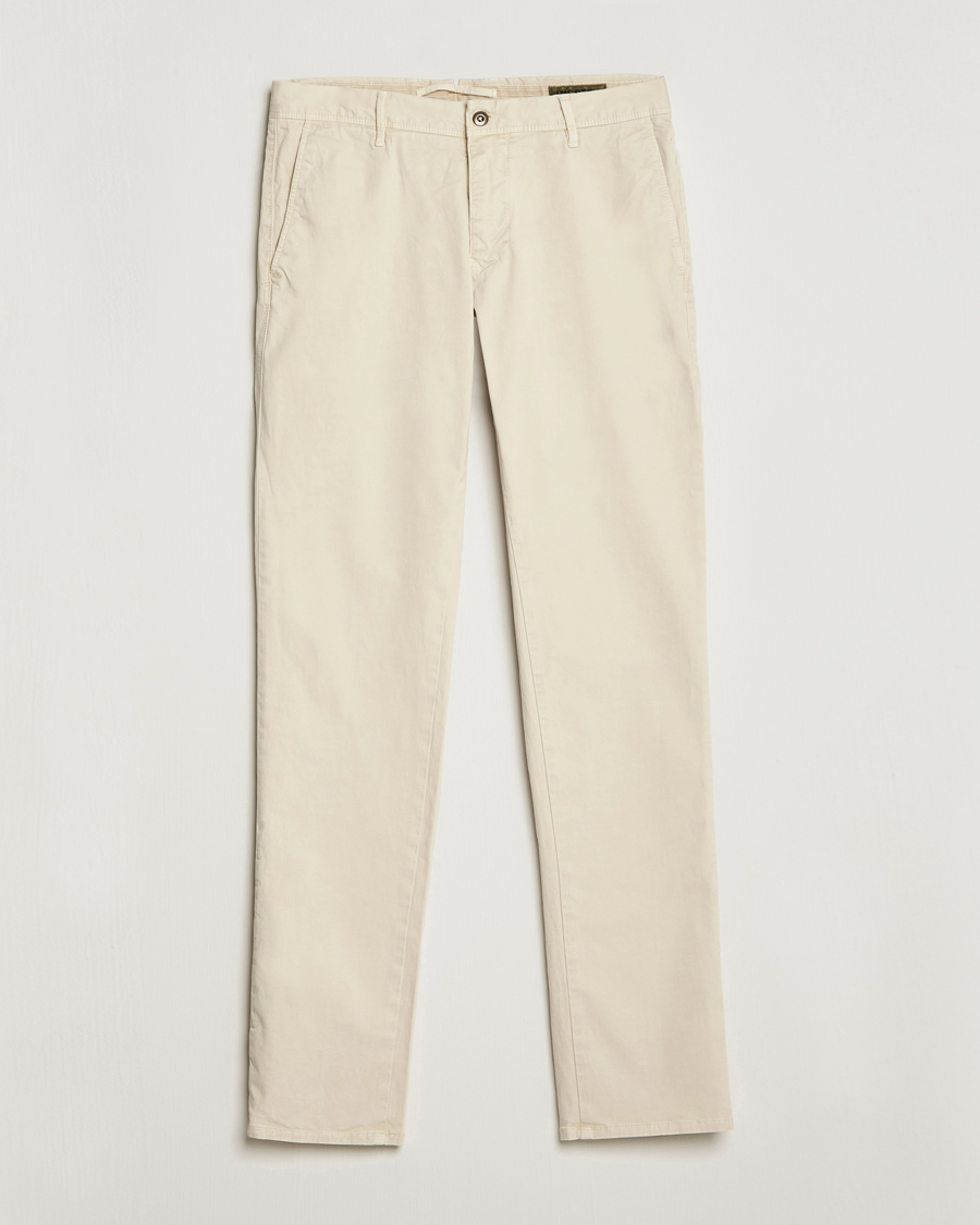 Herren | Hosen | Incotex | Slim Fit Garment Dyed Slacks Off White