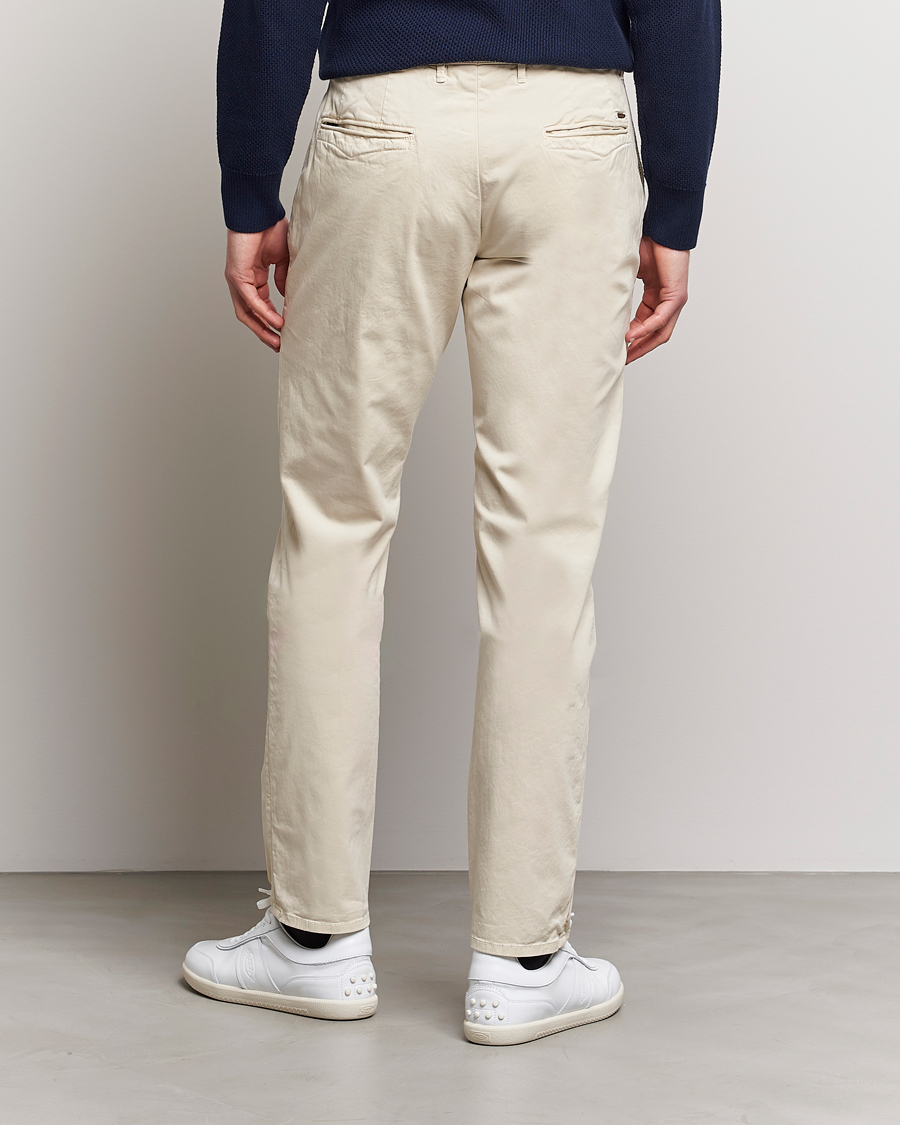 Herren | Hosen | Incotex | Slim Fit Garment Dyed Slacks Off White