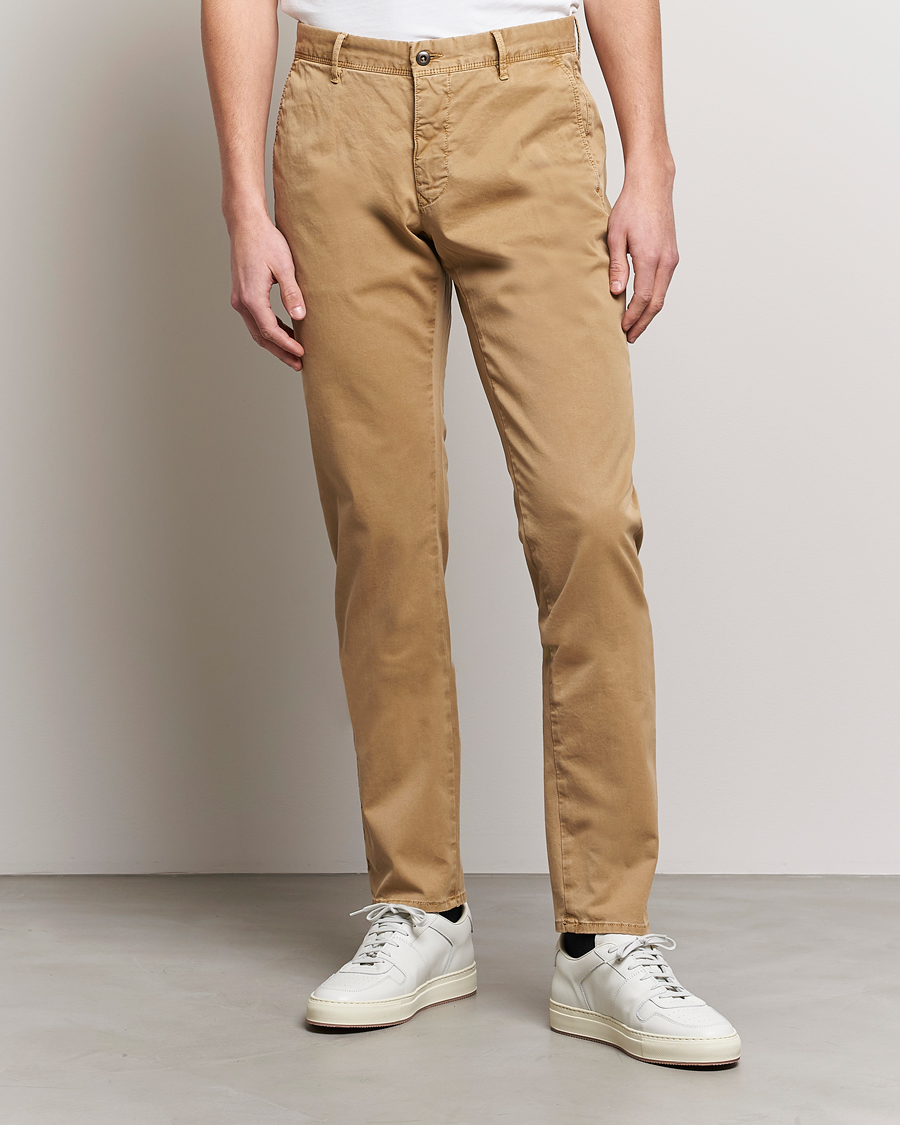Herren | Hosen | Incotex | Slim Fit Garment Dyed Slacks Khaki