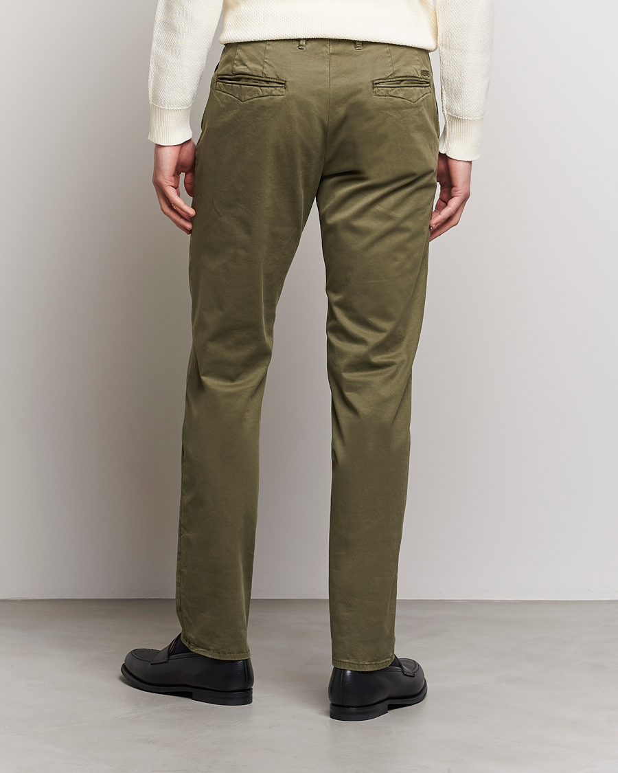 Herren | Hosen | Incotex | Slim Fit Garment Dyed Slacks Olive