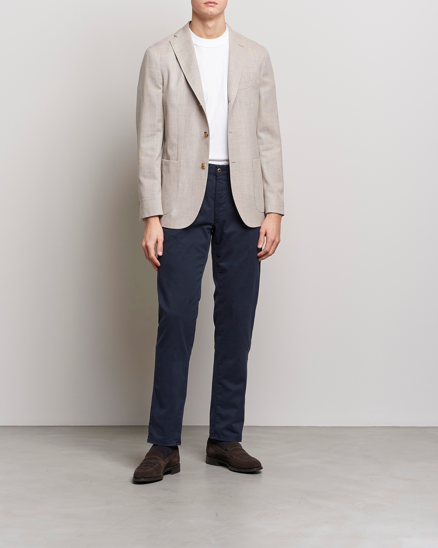 Herren | Hosen | Incotex | Slim Fit Garment Dyed Slacks Navy