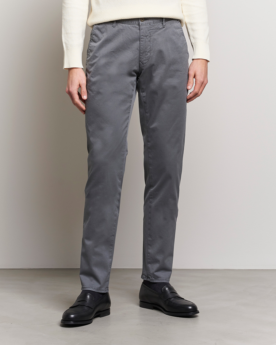 Herren | Hosen | Incotex | Slim Fit Garment Dyed Slacks Dark Grey