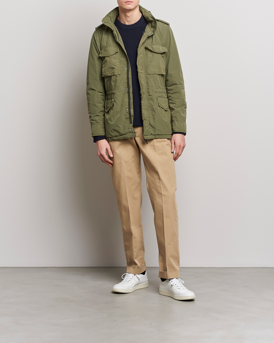 Herren | Hosen | Incotex | Regular Fit Herringbone Chinos Khaki
