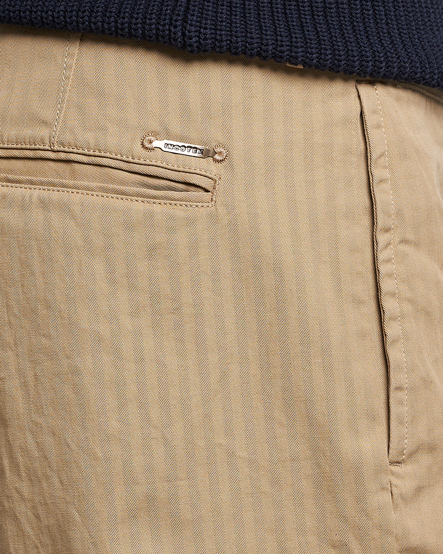 Herren | Hosen | Incotex | Regular Fit Herringbone Chinos Khaki