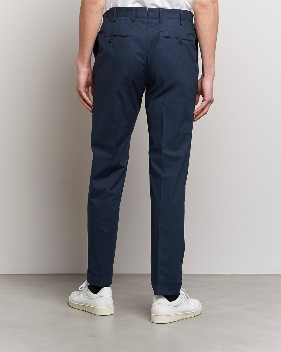 Herren | Hosen | Incotex | Carrot Fit Popelino Lightweight Cotton Trousers Navy