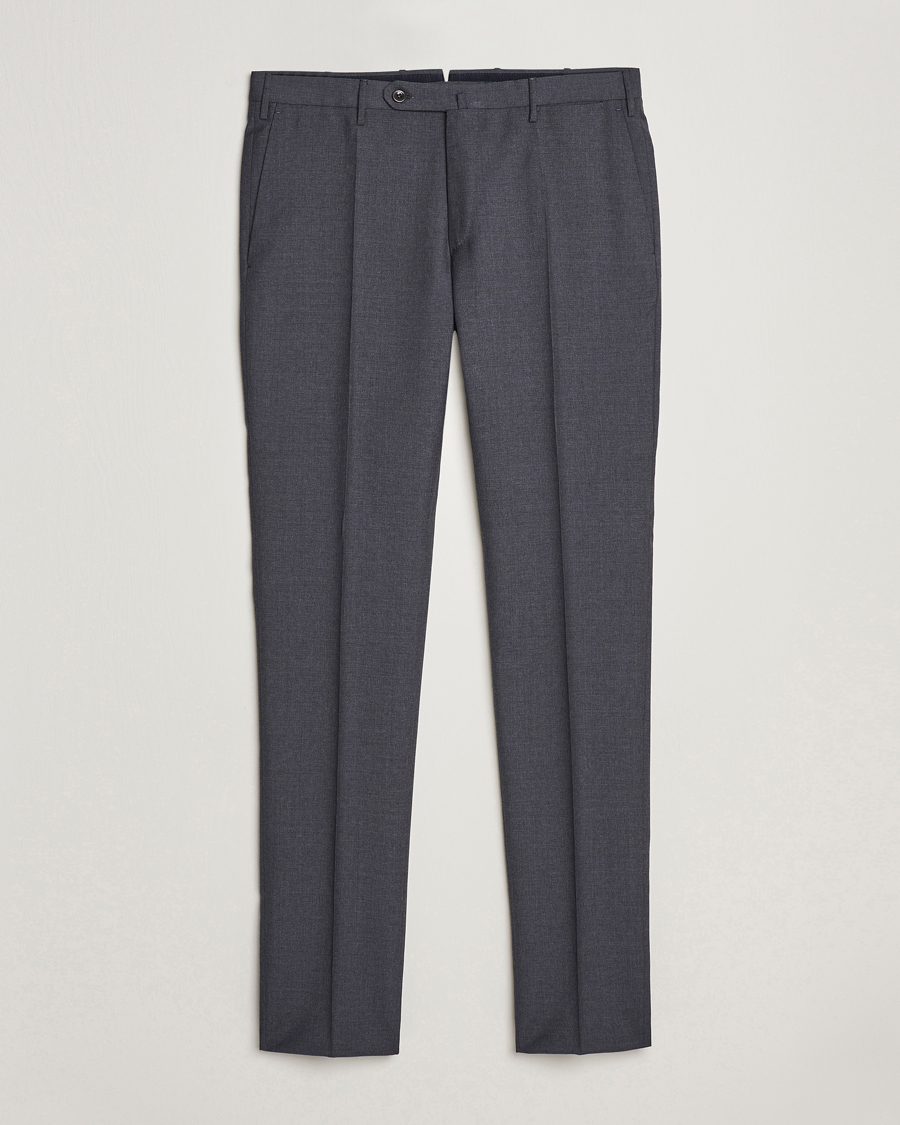 Herren | Hosen | Incotex | Slim Fit Tropical Wool Trousers Dark Grey