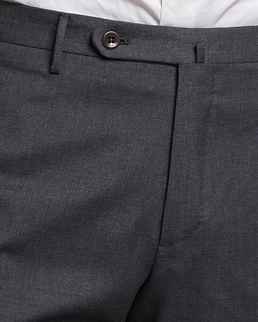 Herren | Hosen | Incotex | Slim Fit Tropical Wool Trousers Dark Grey