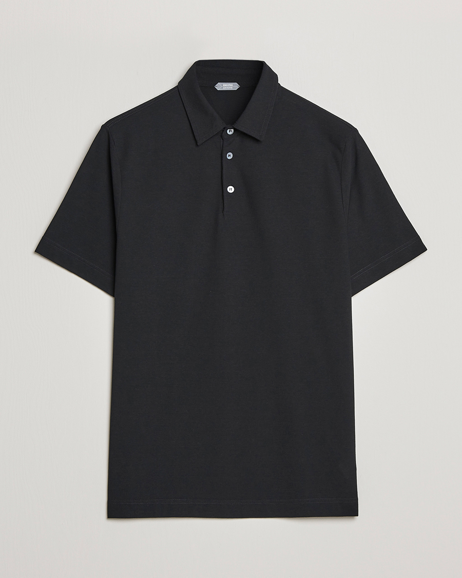 Herren | Poloshirts | Zanone | Ice Cotton Polo Black
