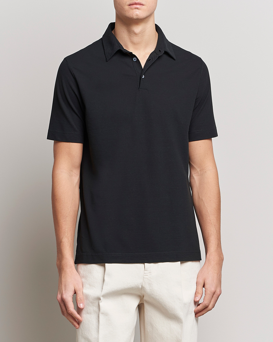 Herren | Poloshirt | Zanone | Ice Cotton Polo Black
