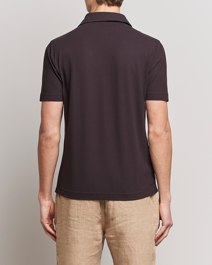 Herren | Poloshirts | Zanone | Ice Cotton Polo Dark Brown