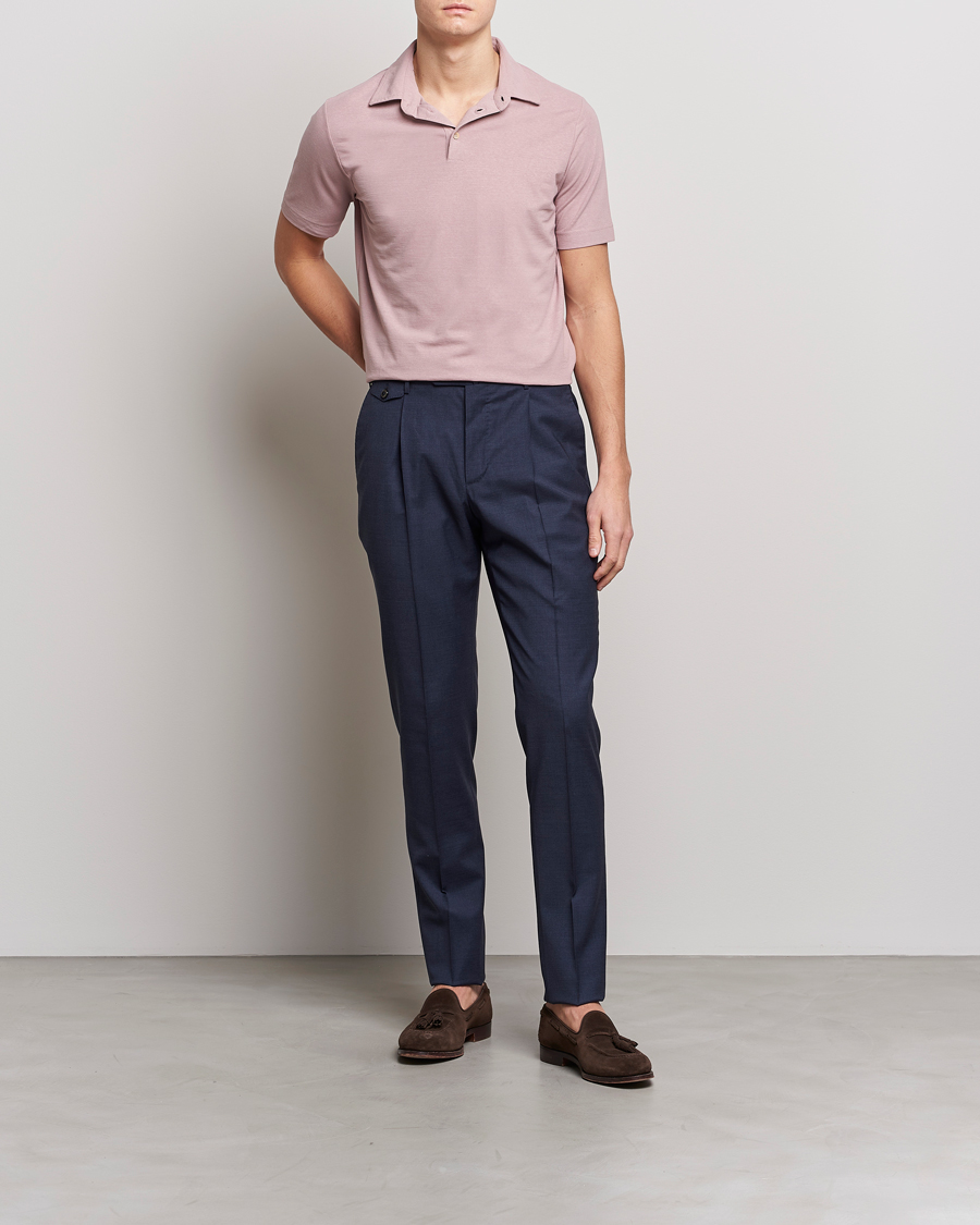 Herren | Poloshirts | Zanone | Ice Cotton Polo Washed Pink