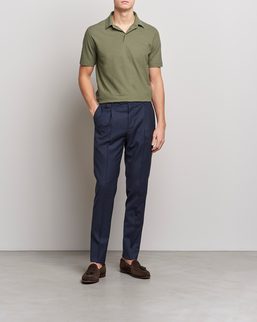Herren | Poloshirts | Zanone | Ice Cotton Polo Olive