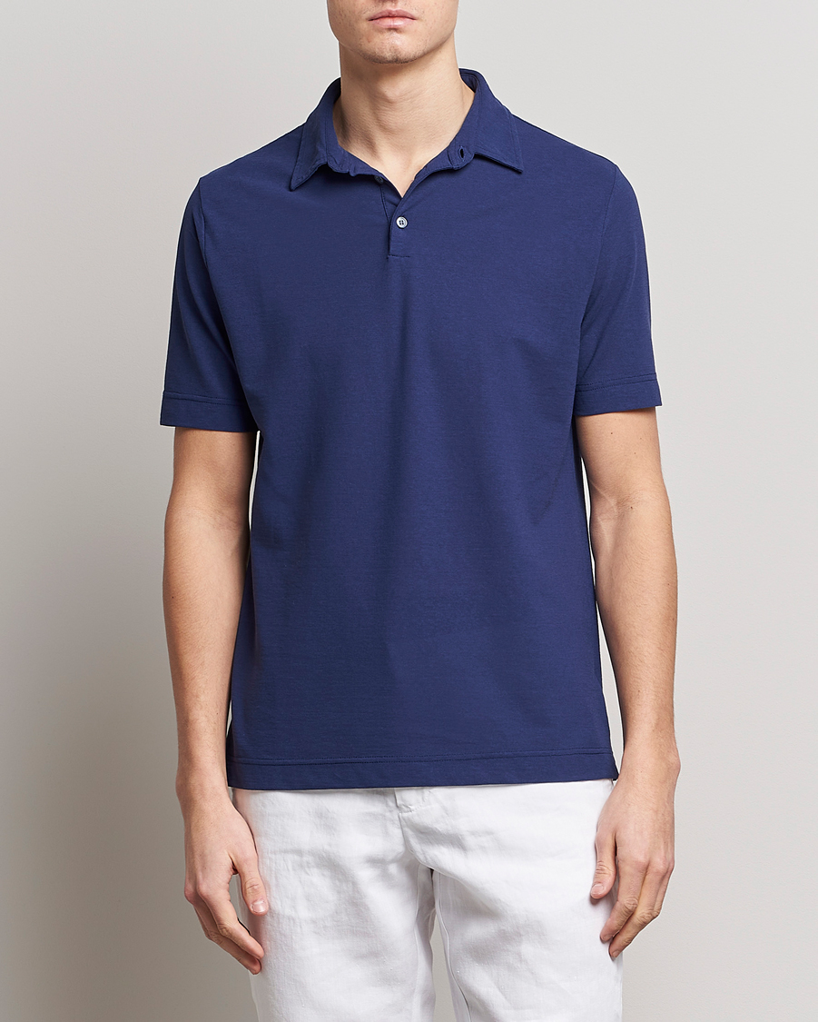 Herren | Poloshirts | Zanone | Ice Cotton Polo Electric Blue