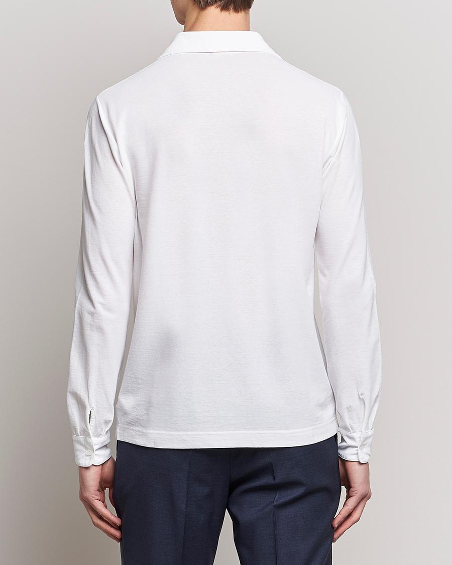 Herren | Pullover | Zanone | Ice Cotton Long Sleeve Polo White