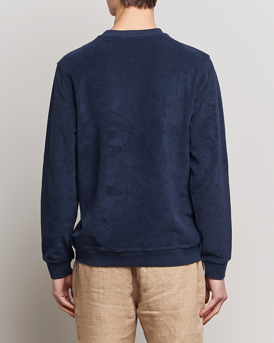 Herren | Pullover | Zanone | Terry Cotton Crew Neck Navy