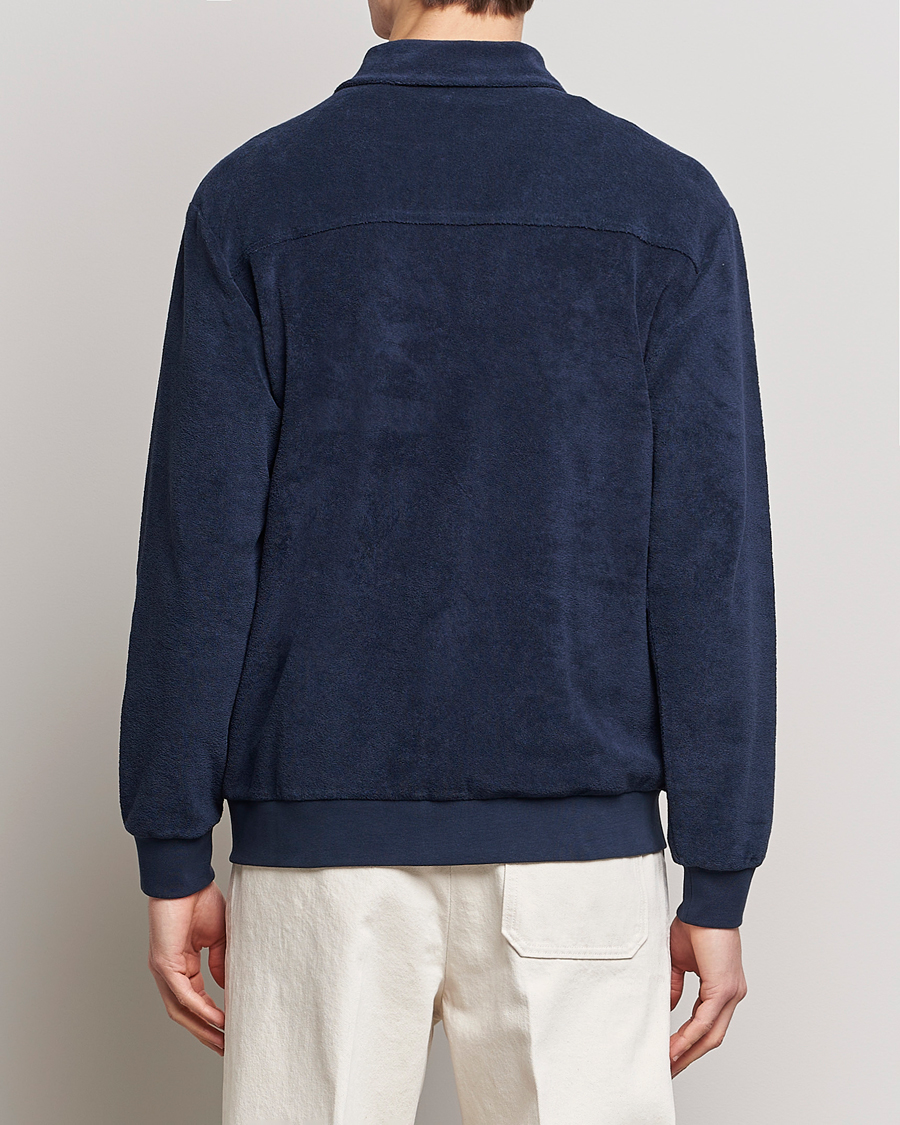 Herren | Pullover | Zanone | Terry Cotton Jersey Jacket Navy