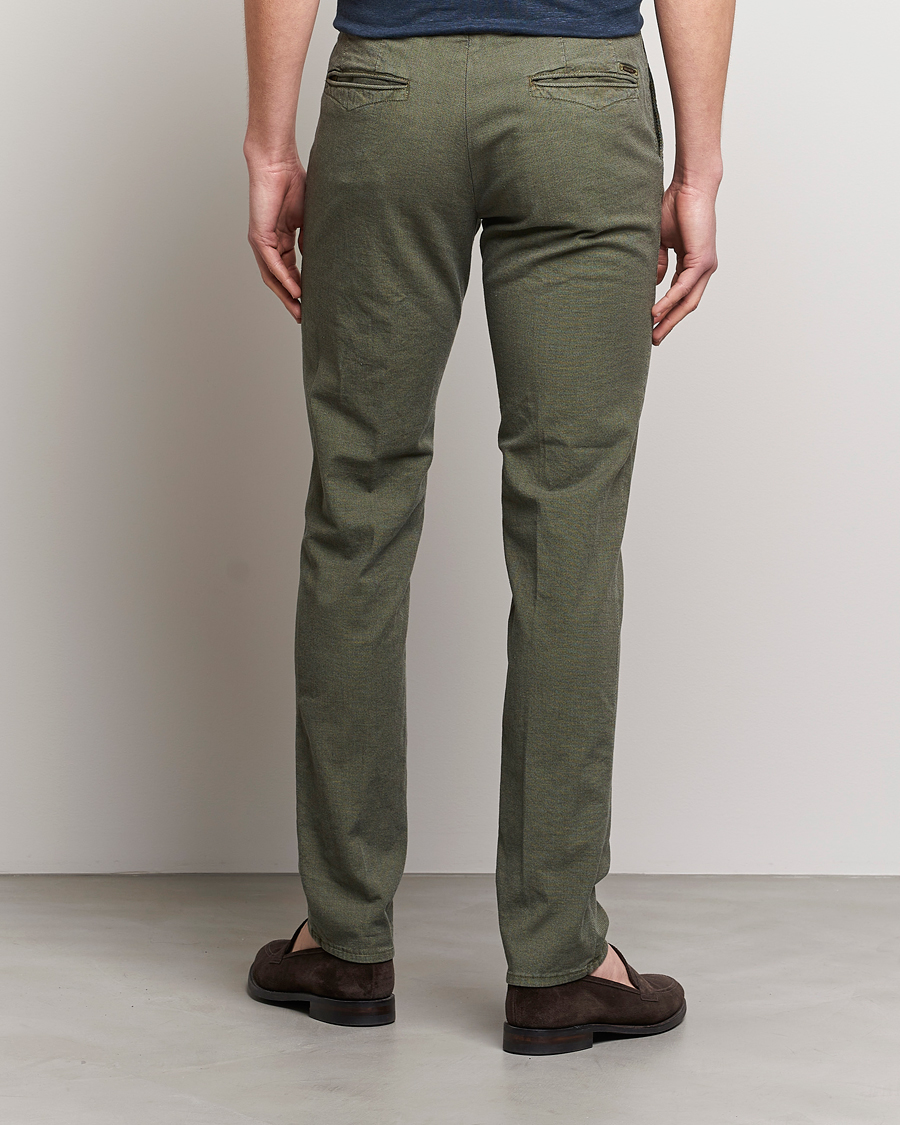 Herren | Hosen | Incotex | Slim Fit Overdyed Pattern Slacks Dark Green