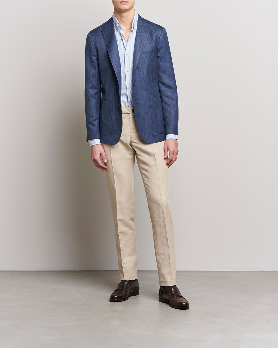 Herren | Hosen | Incotex | Slim Fit Chinolino Trousers Beige