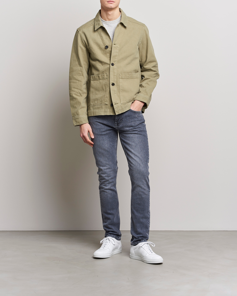 Herren | Hemden | J.Lindeberg | Lando Organic Twill Work Overshirt Aloe