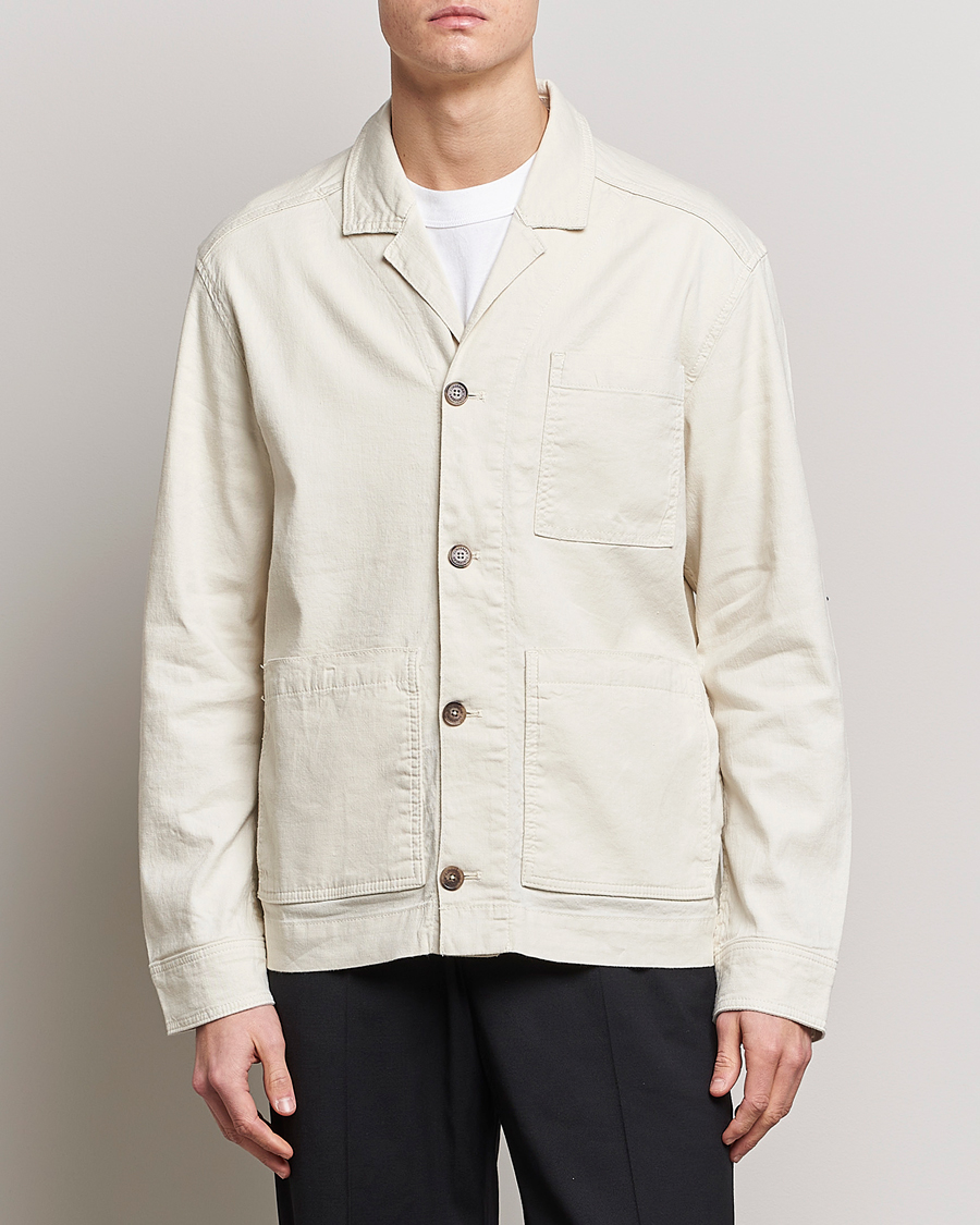 Herren | Hemden | J.Lindeberg | Errol Linen/Cotton Workwear Overshirt Turtledove