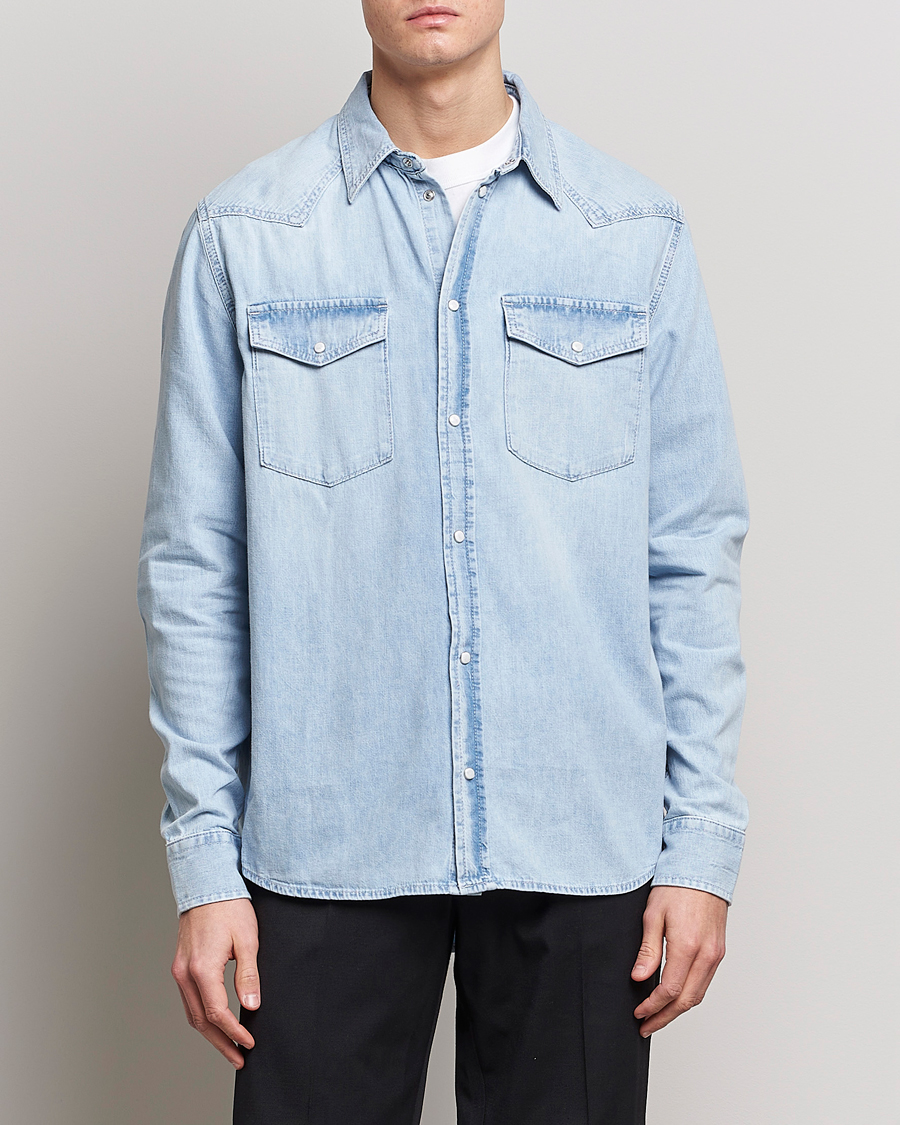 Herren | Hemden | J.Lindeberg | Carson Denim Shirt Light Blue
