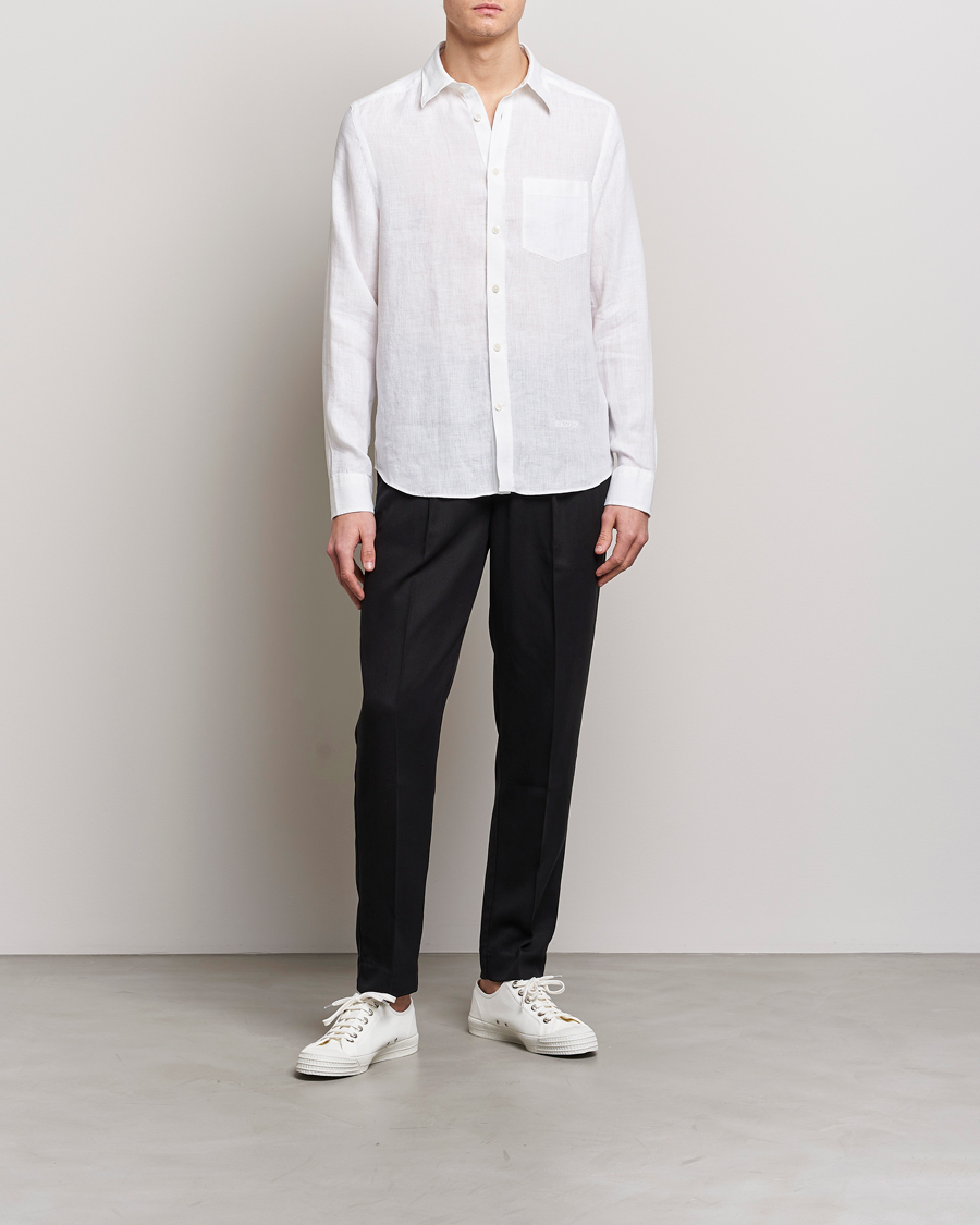 Herren | Hemden | J.Lindeberg | Slim Fit Clean Linen Shirt White