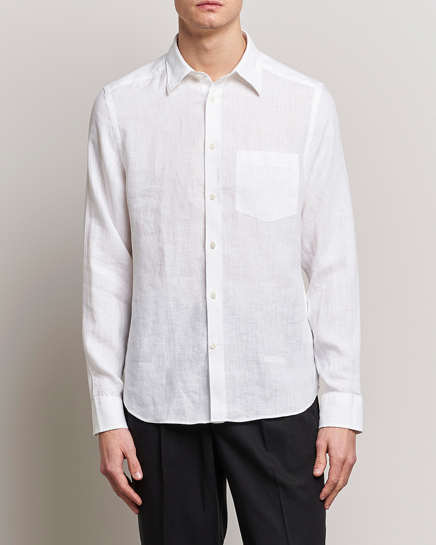 Herren | Hemden | J.Lindeberg | Slim Fit Clean Linen Shirt White