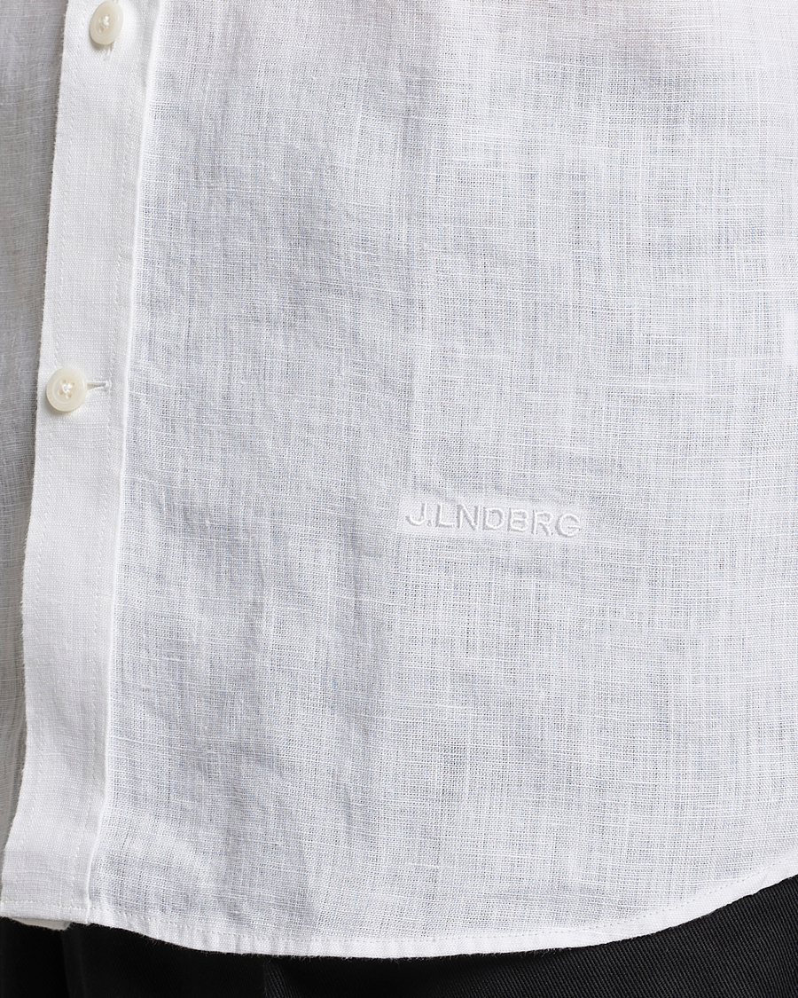 Herren | Hemden | J.Lindeberg | Slim Fit Clean Linen Shirt White