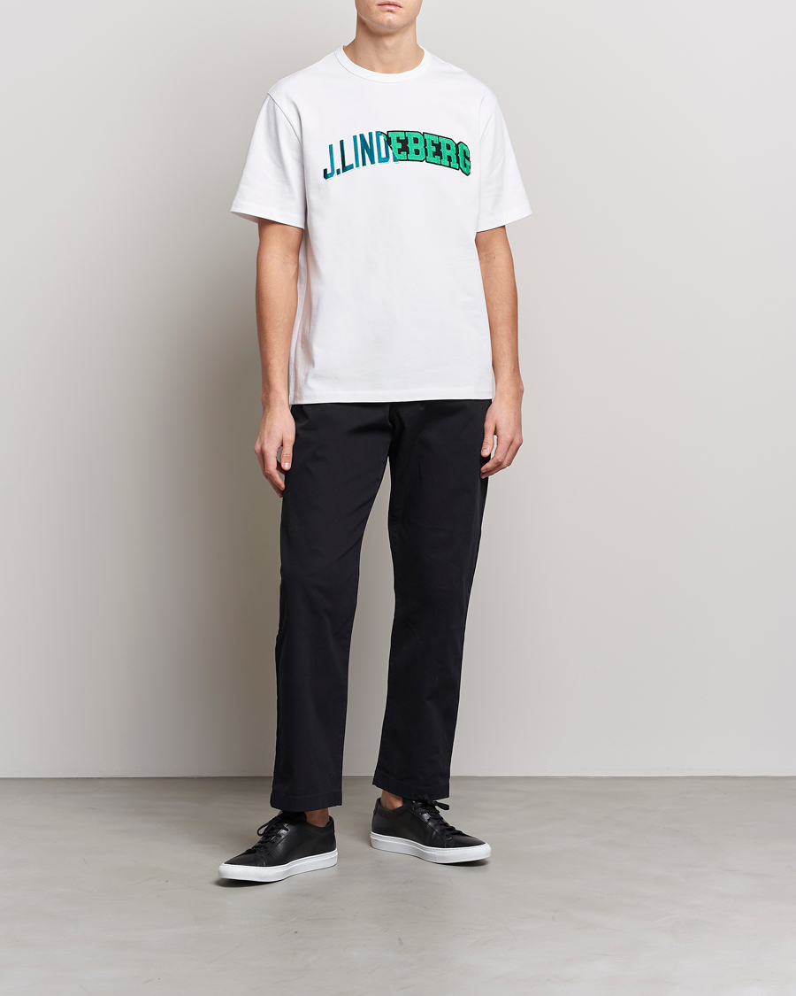 Herren | T-Shirts | J.Lindeberg | Camilo Graphic Heavy T-Shirt White