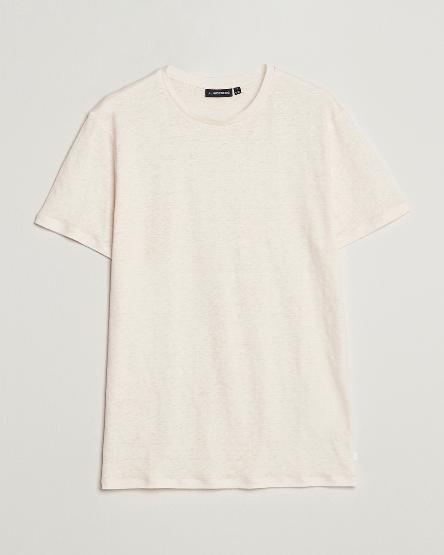 Herren | T-Shirts | J.Lindeberg | Coma Linen Tee Turtledove