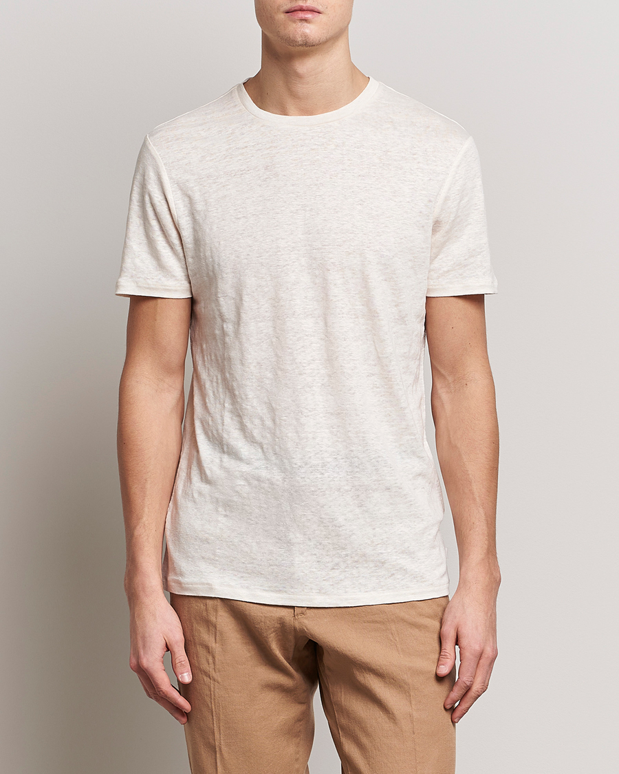 Herren | T-Shirts | J.Lindeberg | Coma Linen Tee Turtledove