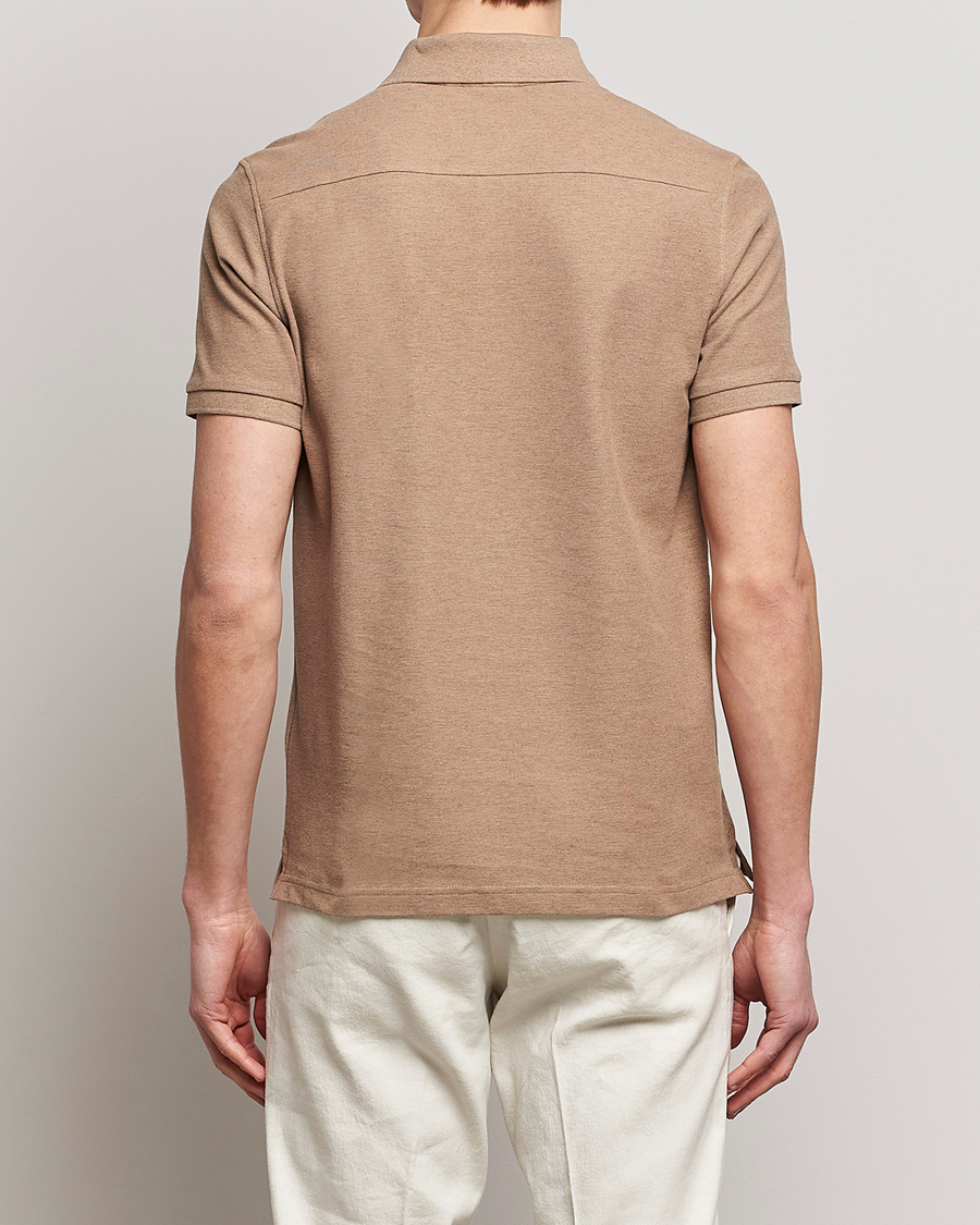 Herren | Poloshirts | J.Lindeberg | Troy Clean Polo Tiger Brown Melange