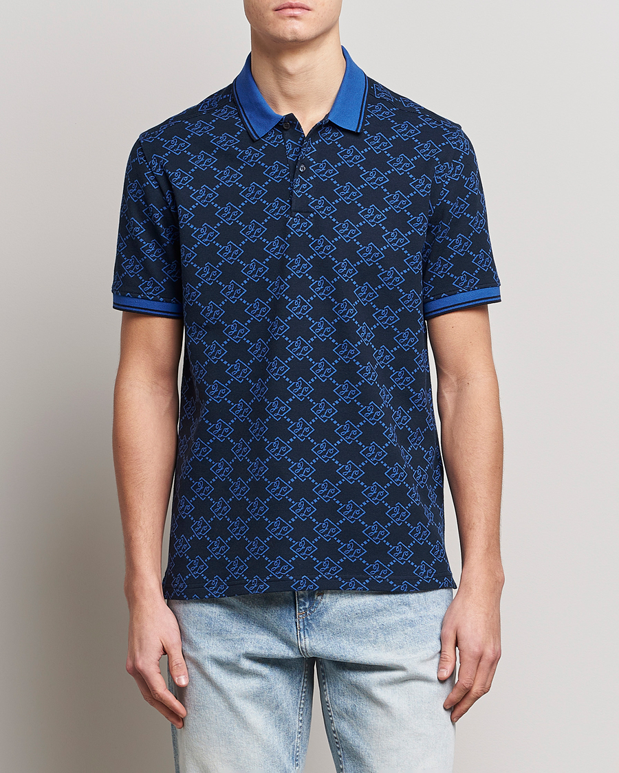 Herren | Poloshirts | J.Lindeberg | Deklan Organic Cotton Jacquard Polo Navy