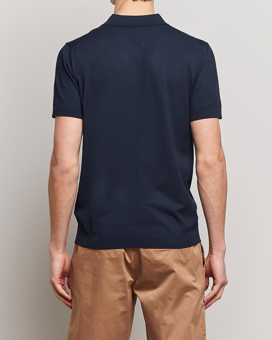 Herren | Poloshirts | J.Lindeberg | Ridge Rayon Silk Polo Navy