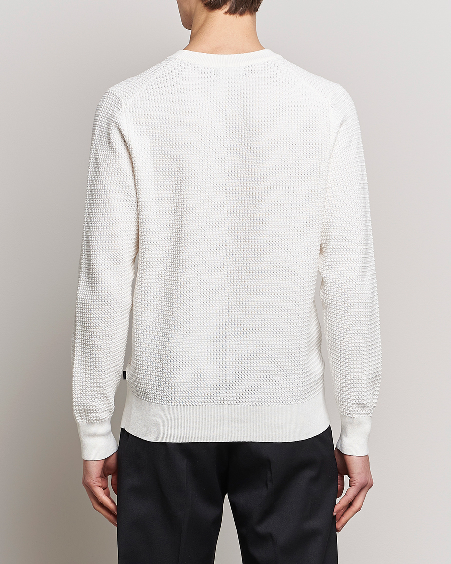 Herren | Pullover | J.Lindeberg | Arthur Structure Organic Cotton Crew Neck Cloud White