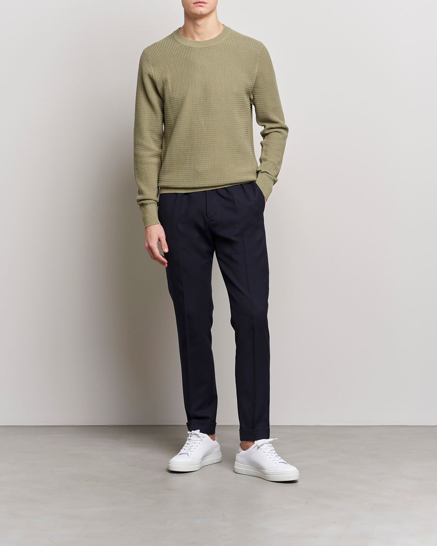 Herren | Pullover | J.Lindeberg | Arthur Structure Organic Cotton Crew Neck Aloe