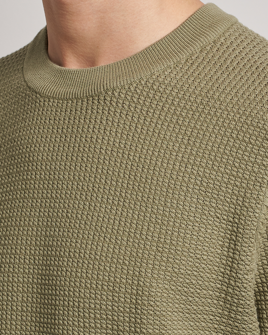 Herren | Pullover | J.Lindeberg | Arthur Structure Organic Cotton Crew Neck Aloe