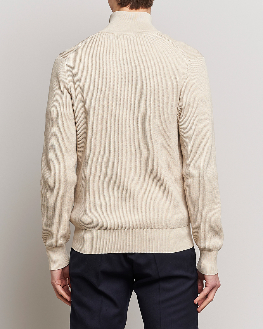 Herren | Pullover | J.Lindeberg | Alex Half Zip Organic Cotton Sweater Turtledove